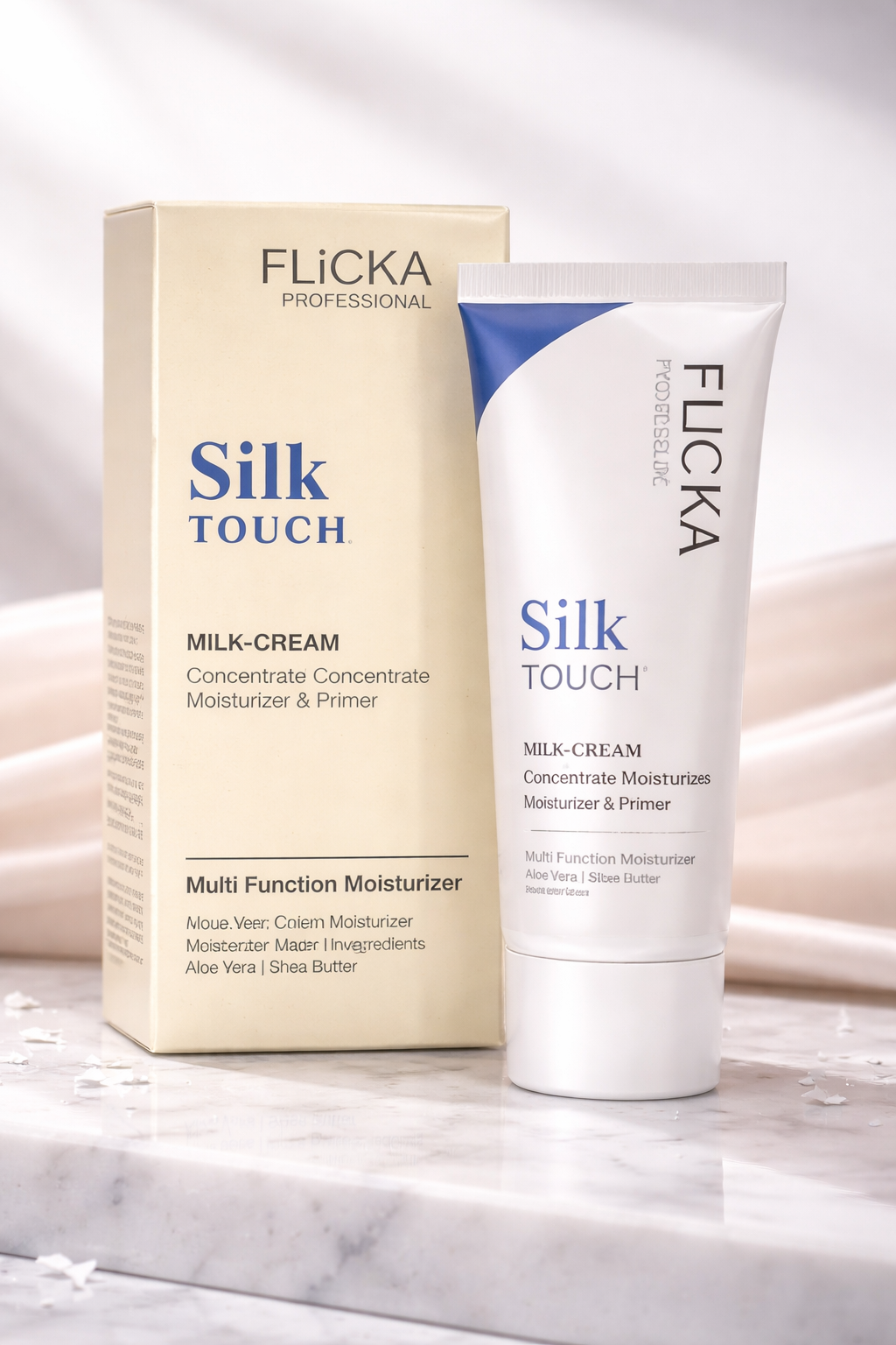 FLiCKA Silk Touch Milk Cream Moisturizer & Primer ā 2-in-1 Hydrating Base | Aloe Vera & Shea Butter | Smooth, Long-Lasting Finish
